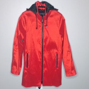 Mycra Pac Vibrant Red Utility Jacket Windbreaker Raincoat Lightweight Small